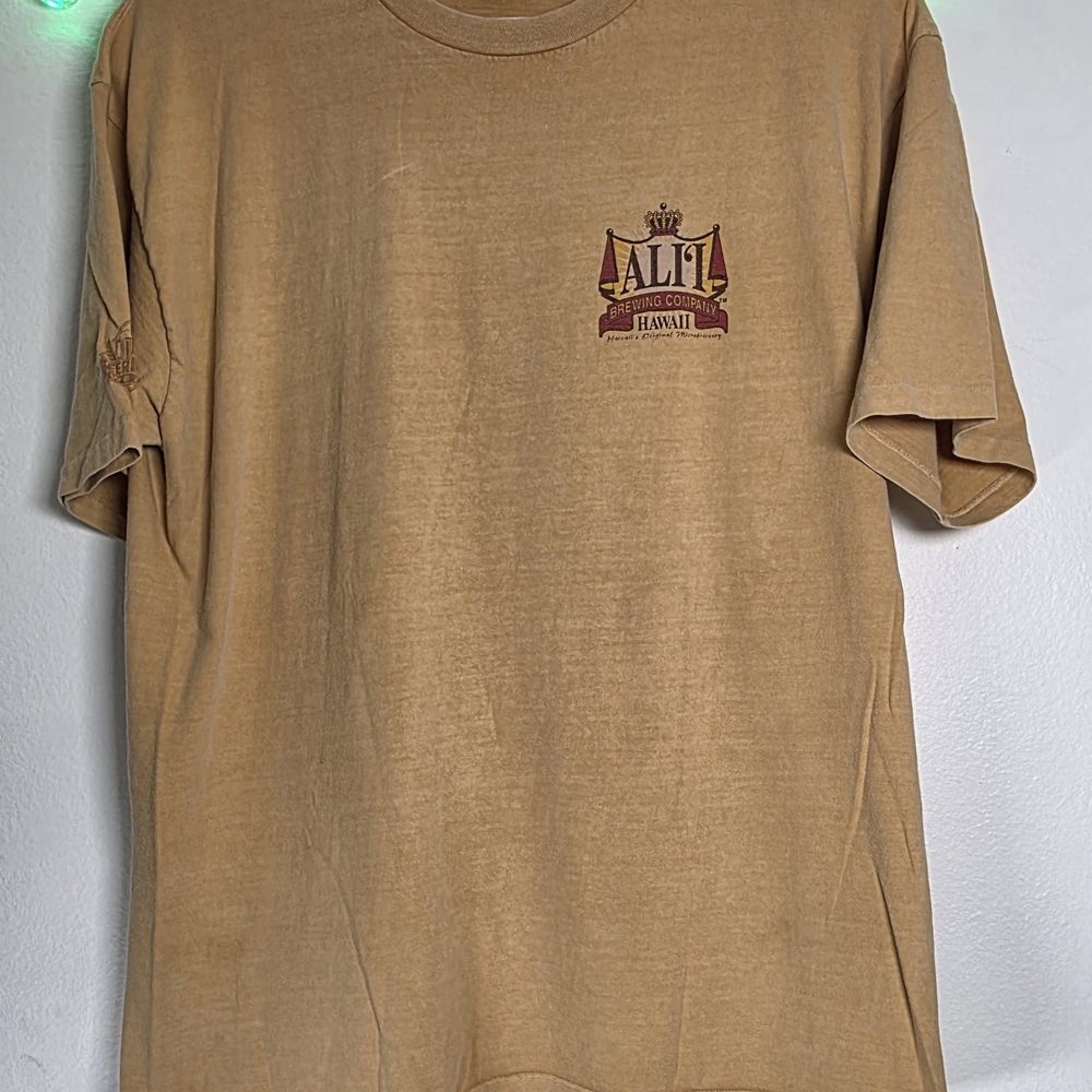 Crazy Shirts Hawaii Men's XXL, ALI'I Brewing Co Mango Wheat Ale Beer Dyed